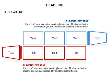Timeline Text Blocks, Slide 28, 03686, Stage Diagrams — PoweredTemplate.com