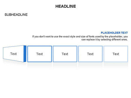 Timeline Text Blocks, Slide 29, 03686, Stage Diagrams — PoweredTemplate.com