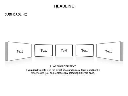 Blocchi di testo Timeline, Slide 33, 03686, Diagrammi Palco — PoweredTemplate.com
