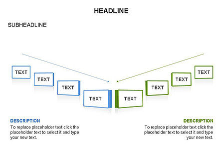 Timeline Text Blocks, Slide 35, 03686, Stage Diagrams — PoweredTemplate.com
