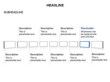 Blocchi di testo Timeline, Slide 6, 03686, Diagrammi Palco — PoweredTemplate.com