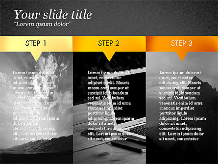 Plantilla de presentación de pasos, Diapositiva 16, 03691, Plantillas de presentación — PoweredTemplate.com