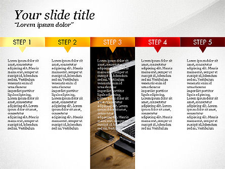 Plantilla de presentación de pasos, Diapositiva 7, 03691, Plantillas de presentación — PoweredTemplate.com