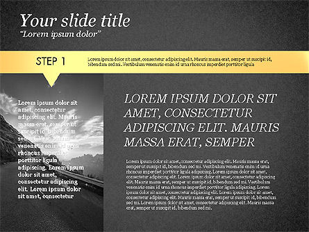 Plantilla de presentación de pasos, Diapositiva 9, 03691, Plantillas de presentación — PoweredTemplate.com