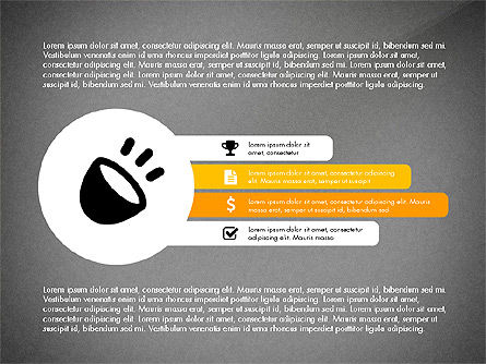 Présentation avec des formes plates, Diapositive 11, 03692, Modèles de présentations — PoweredTemplate.com