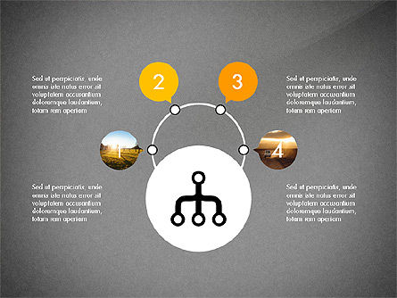 Presentazione con forme piatte creazione, Slide 12, 03692, Modelli Presentazione — PoweredTemplate.com