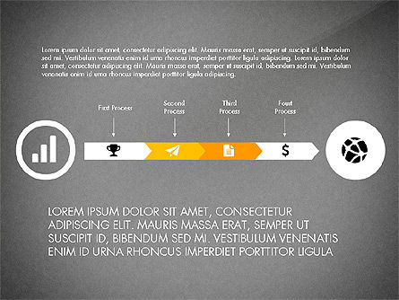 Présentation avec des formes plates, Diapositive 15, 03692, Modèles de présentations — PoweredTemplate.com