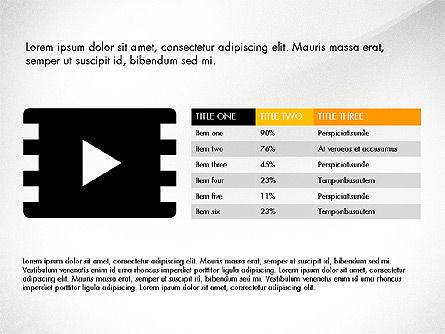 Présentation avec des formes plates, Diapositive 8, 03692, Modèles de présentations — PoweredTemplate.com