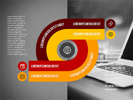 Infographics proces, Dia 13, 03693, Procesdiagrammen — PoweredTemplate.com