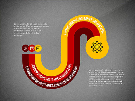 Processo infografica, Slide 16, 03693, Diagrammi di Processo — PoweredTemplate.com