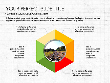 Concept de présentation Donut, Modele PowerPoint, 03696, Diagrammes circulaires — PoweredTemplate.com