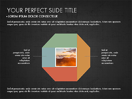 Concepto de presentación de rosquillas, Diapositiva 12, 03696, Gráficos circulares — PoweredTemplate.com