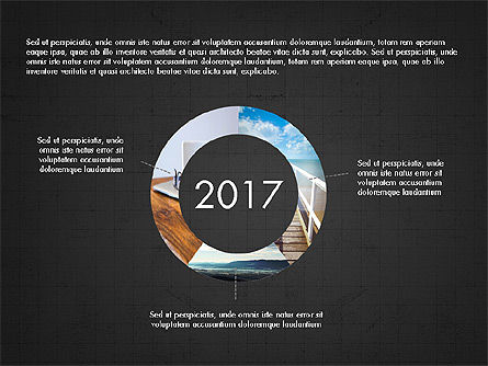 Concepto de presentación de rosquillas, Diapositiva 14, 03696, Gráficos circulares — PoweredTemplate.com