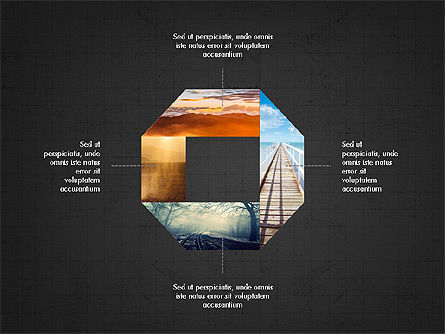Concepto de presentación de rosquillas, Diapositiva 16, 03696, Gráficos circulares — PoweredTemplate.com