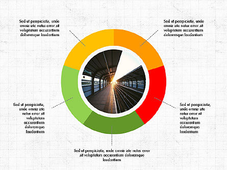 Concept de présentation Donut, Diapositive 3, 03696, Diagrammes circulaires — PoweredTemplate.com