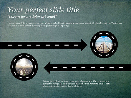 원형 교차로 개념, 슬라이드 11, 03698, 단계 도표 — PoweredTemplate.com