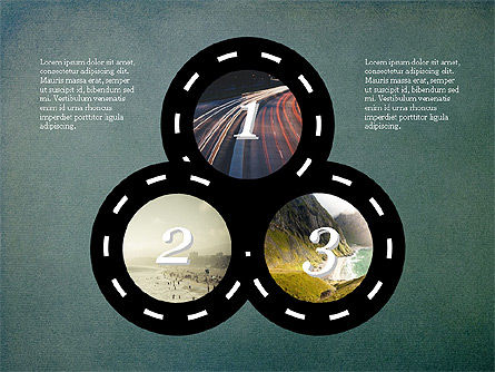 Concept Roundabout, Diapositive 14, 03698, Schémas d'étapes — PoweredTemplate.com
