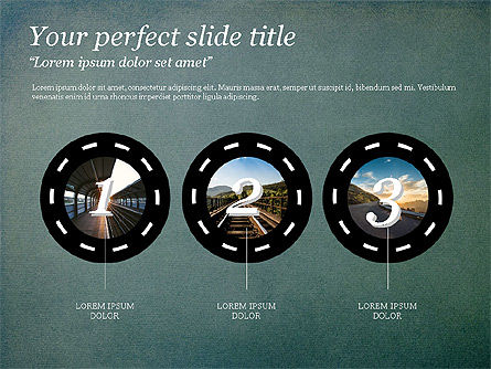 Concept Roundabout, Diapositive 15, 03698, Schémas d'étapes — PoweredTemplate.com