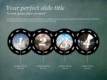 Concept Roundabout, Diapositive 16, 03698, Schémas d'étapes — PoweredTemplate.com