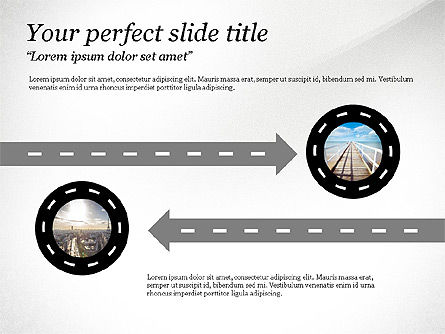 Concept Roundabout, Diapositive 3, 03698, Schémas d'étapes — PoweredTemplate.com