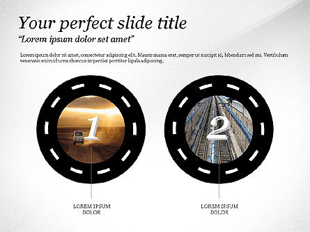 Concept Roundabout, Diapositive 4, 03698, Schémas d'étapes — PoweredTemplate.com