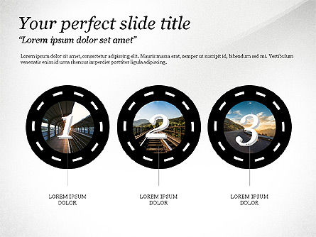 Concept Roundabout, Diapositive 7, 03698, Schémas d'étapes — PoweredTemplate.com