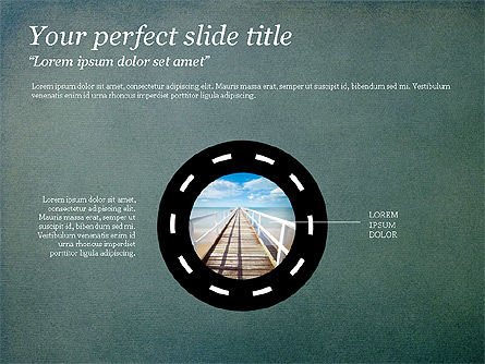 Concept Roundabout, Diapositive 9, 03698, Schémas d'étapes — PoweredTemplate.com