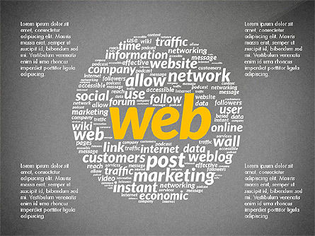 Nubes de palabras relacionadas con negocios, Diapositiva 15, 03702, Plantillas de presentación — PoweredTemplate.com