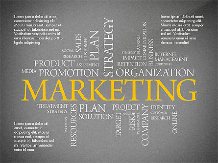 Nubes de palabras relacionadas con negocios, Diapositiva 16, 03702, Plantillas de presentación — PoweredTemplate.com