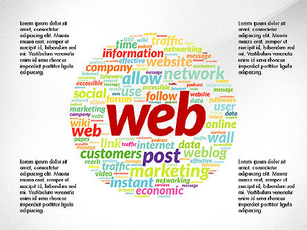 Nubes de palabras relacionadas con negocios, Diapositiva 7, 03702, Plantillas de presentación — PoweredTemplate.com