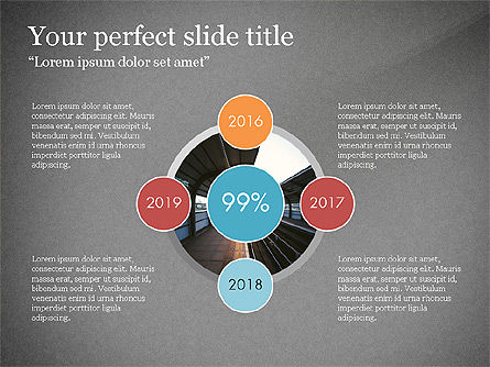 Milestone conceito de apresentação, Deslizar 11, 03704, Diagramas de Etapas — PoweredTemplate.com