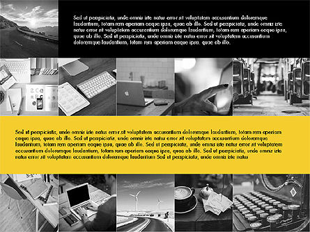 Diseño de cuadrícula Plantilla de presentación diseñada plana, Diapositiva 14, 03705, Plantillas de presentación — PoweredTemplate.com