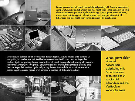 Diseño de cuadrícula Plantilla de presentación diseñada plana, Diapositiva 16, 03705, Plantillas de presentación — PoweredTemplate.com