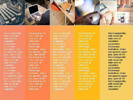 Diseño de cuadrícula Plantilla de presentación diseñada plana, Diapositiva 7, 03705, Plantillas de presentación — PoweredTemplate.com