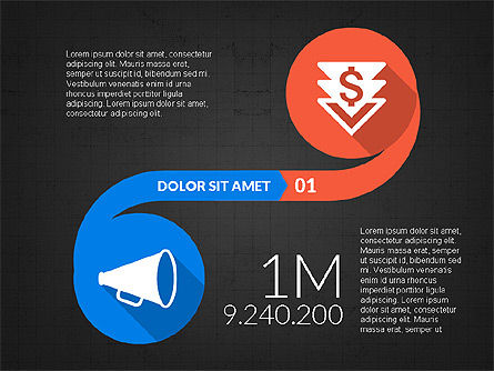 Gekrümmte infografische Formen, Folie 11, 03710, Infografiken — PoweredTemplate.com