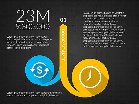 Gekrümmte infografische Formen, Folie 13, 03710, Infografiken — PoweredTemplate.com