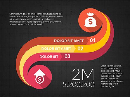 Gekrümmte infografische Formen, Folie 9, 03710, Infografiken — PoweredTemplate.com