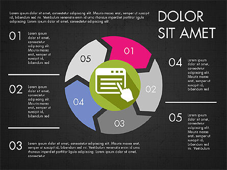 Prozess-Infografiken, Folie 10, 03713, Prozessdiagramme — PoweredTemplate.com