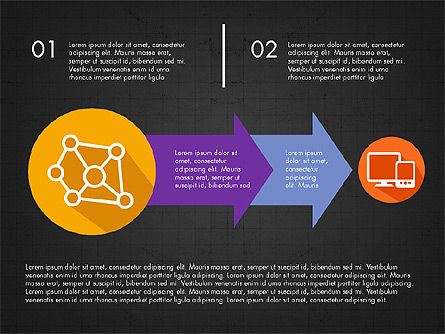 Infografica di processo, Slide 11, 03713, Diagrammi di Processo — PoweredTemplate.com
