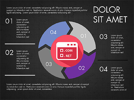 Werkwijze infographics, Dia 12, 03713, Procesdiagrammen — PoweredTemplate.com