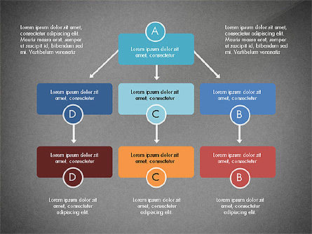Concept de présentation de la branche et du calendrier, Diapositive 14, 03714, Graphiques organisationnels — PoweredTemplate.com
