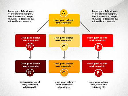 Concepto de presentación de sucursales y cronología, Diapositiva 6, 03714, Organigramas — PoweredTemplate.com