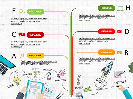 Konsep Dek Pitch Startup, Slide 5, 03715, Templat Presentasi — PoweredTemplate.com