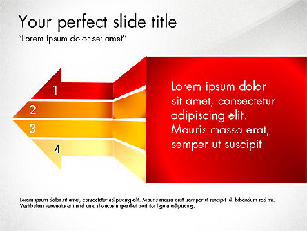 Informe Arrows Arqueado, Diapositiva 4, 03716, Diagramas de proceso — PoweredTemplate.com