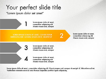Informe Arrows Arqueado, Diapositiva 5, 03716, Diagramas de proceso — PoweredTemplate.com