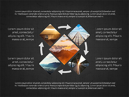 Formas planas de proceso, Diapositiva 10, 03718, Diagramas de proceso — PoweredTemplate.com