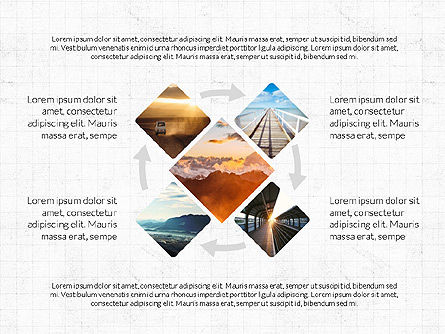Formas planas de proceso, Diapositiva 2, 03718, Diagramas de proceso — PoweredTemplate.com