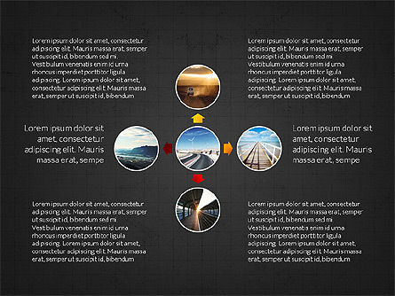 Formas planas de proceso, Diapositiva 9, 03718, Diagramas de proceso — PoweredTemplate.com