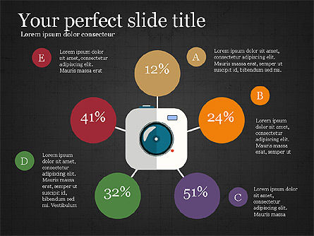 Simple modèle de présentation d'entreprise, Diapositive 10, 03738, Icônes — PoweredTemplate.com