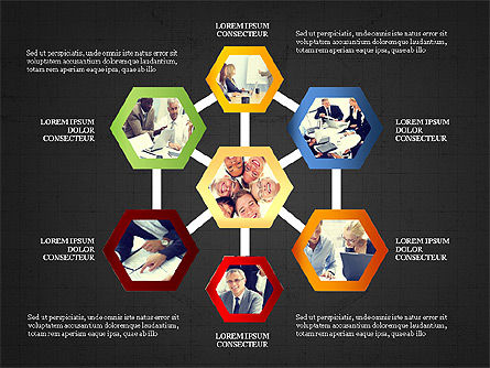 Flare du réseau, Diapositive 15, 03743, Graphiques organisationnels — PoweredTemplate.com